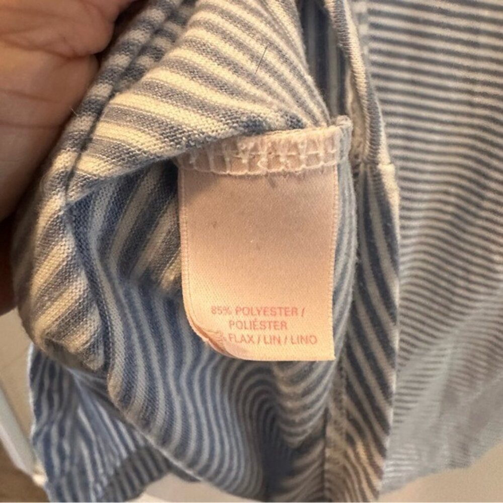 Victoria’s Secret Blue Striped Button Front Drawstring Cami Dress Size Small - Picture 9 of 11